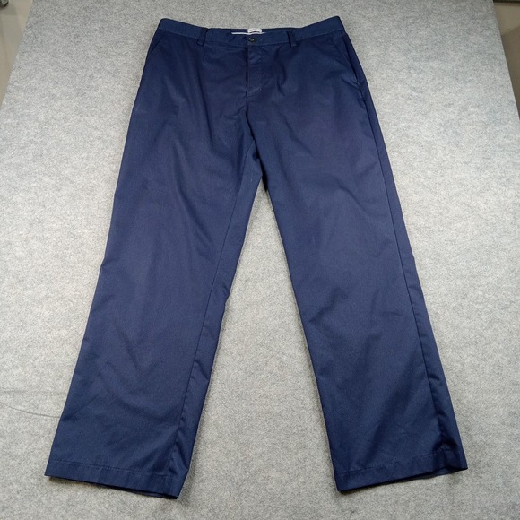 Adidas Pants Mens 36x32 Blue Climalite Golf Pinstripe Woven Casual Performance - Picture 7 of 10